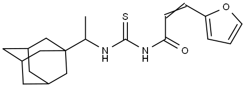 N-[1-(1-adamantyl)ethyl]-N'-[3-(2-furyl)acryloyl]thiourea Structural