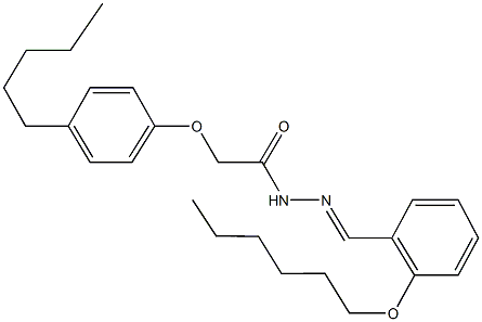 N'-[2-(hexyloxy)benzylidene]-2-(4-pentylphenoxy)acetohydrazide Structural