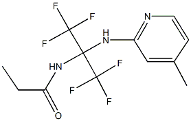 N-[2,2,2-trifluoro-1-[(4-methyl-2-pyridinyl)amino]-1-(trifluoromethyl)ethyl]propanamide Structural