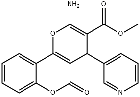 methyl 2-amino-5-oxo-4-(3-pyridinyl)-4H,5H-pyrano[3,2-c]chromene-3-carboxylate Structural