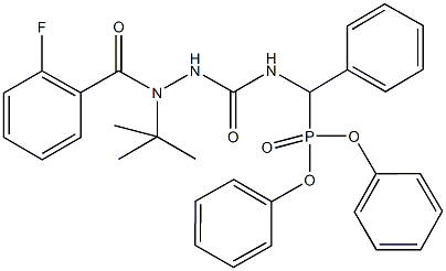 diphenyl ({[2-tert-butyl-2-(2-fluorobenzoyl)hydrazino]carbonyl}amino)(phenyl)methylphosphonate Structural