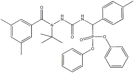 diphenyl ({[2-tert-butyl-2-(3,5-dimethylbenzoyl)hydrazino]carbonyl}amino)(4-methylphenyl)methylphosphonate Structural