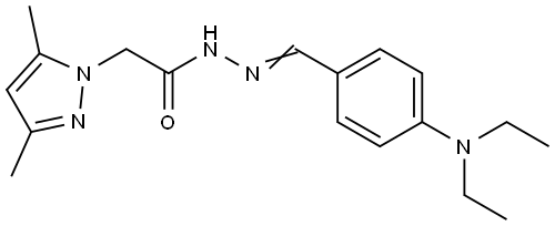 N'-[4-(diethylamino)benzylidene]-2-(3,5-dimethyl-1H-pyrazol-1-yl)acetohydrazide Structural
