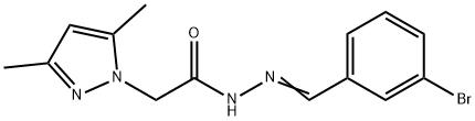 N'-(3-bromobenzylidene)-2-(3,5-dimethyl-1H-pyrazol-1-yl)acetohydrazide Structural