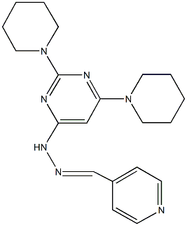 isonicotinaldehyde [2,6-di(1-piperidinyl)-4-pyrimidinyl]hydrazone Structural