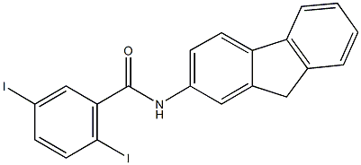 N-(9H-fluoren-2-yl)-2,5-diiodobenzamide Structural