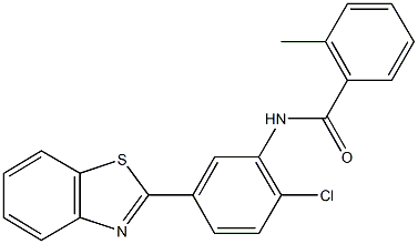 N-[5-(1,3-benzothiazol-2-yl)-2-chlorophenyl]-2-methylbenzamide Structural