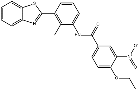 N-[3-(1,3-benzothiazol-2-yl)-2-methylphenyl]-4-ethoxy-3-nitrobenzamide Structural