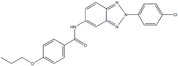 N-[2-(4-chlorophenyl)-2H-1,2,3-benzotriazol-5-yl]-4-propoxybenzamide Structural