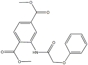 dimethyl 2-[(phenoxyacetyl)amino]terephthalate Structural