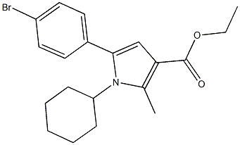ethyl 5-(4-bromophenyl)-1-cyclohexyl-2-methyl-1H-pyrrole-3-carboxylate Structural