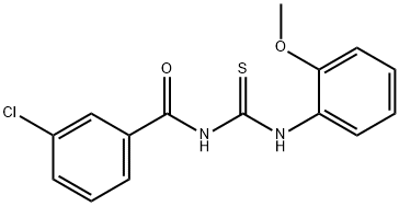 N-(3-chlorobenzoyl)-N'-(2-methoxyphenyl)thiourea Structural