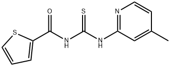 N-(4-methyl-2-pyridinyl)-N'-(2-thienylcarbonyl)thiourea Structural