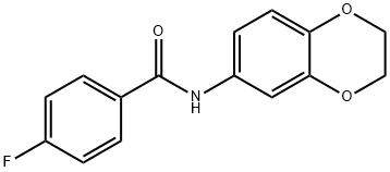 N-(2,3-dihydro-1,4-benzodioxin-6-yl)-4-fluorobenzamide Structural