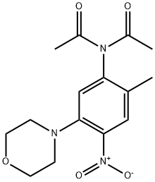 N-acetyl-N-[4-nitro-2-methyl-5-(4-morpholinyl)phenyl]acetamide Structural