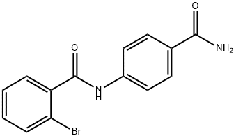 N-[4-(aminocarbonyl)phenyl]-2-bromobenzamide Structural