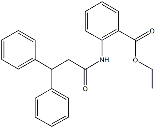 ethyl 2-[(3,3-diphenylpropanoyl)amino]benzoate Structural