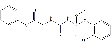 O-(2-chlorophenyl) O-ethyl [2-(1,3-benzoxazol-2-yl)hydrazino]carbothioylamidothiophosphate Structural