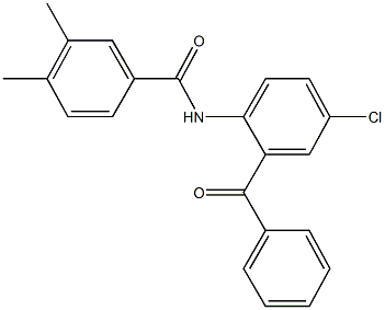 N-(2-benzoyl-4-chlorophenyl)-3,4-dimethylbenzamide Structural