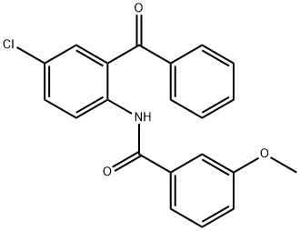 N-(2-benzoyl-4-chlorophenyl)-3-methoxybenzamide Structural