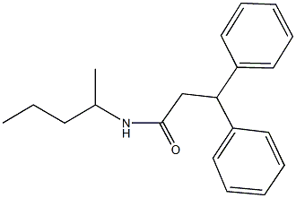 N-(1-methylbutyl)-3,3-diphenylpropanamide Structural