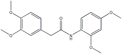 N-(2,4-dimethoxyphenyl)-2-(3,4-dimethoxyphenyl)acetamide Structural