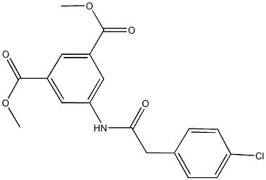 dimethyl 5-{[(4-chlorophenyl)acetyl]amino}isophthalate Structural
