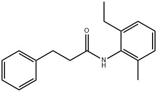 N-(2-ethyl-6-methylphenyl)-3-phenylpropanamide Structural
