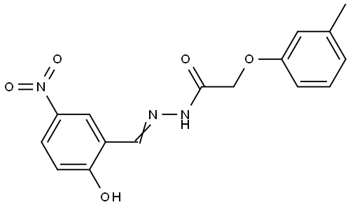 N'-{2-hydroxy-5-nitrobenzylidene}-2-(3-methylphenoxy)acetohydrazide Structural