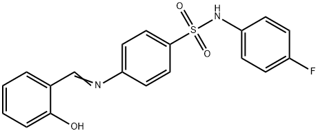 N-(4-fluorophenyl)-4-[(2-hydroxybenzylidene)amino]benzenesulfonamide Structural
