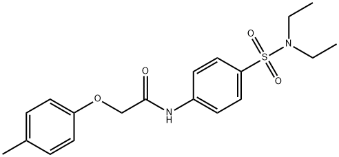 N-{4-[(diethylamino)sulfonyl]phenyl}-2-(4-methylphenoxy)acetamide Structural