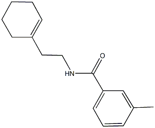N-[2-(1-cyclohexen-1-yl)ethyl]-3-methylbenzamide Structural