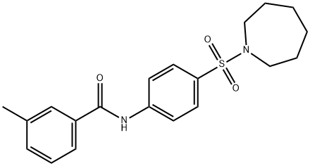 N-[4-(azepan-1-ylsulfonyl)phenyl]-3-methylbenzamide Structural