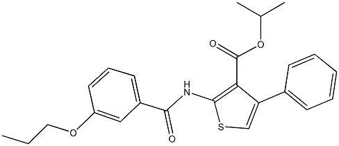 isopropyl 4-phenyl-2-[(3-propoxybenzoyl)amino]-3-thiophenecarboxylate Structural