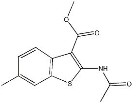 methyl 2-(acetylamino)-6-methyl-1-benzothiophene-3-carboxylate Structural