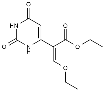 ethyl 2-(2,6-dioxo-1,2,3,6-tetrahydro-4-pyrimidinyl)-3-ethoxyacrylate Structural