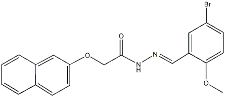 N'-(5-bromo-2-methoxybenzylidene)-2-(2-naphthyloxy)acetohydrazide Structural