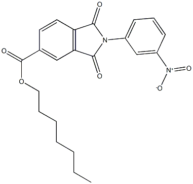 heptyl 2-{3-nitrophenyl}-1,3-dioxoisoindoline-5-carboxylate Structural