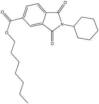 heptyl 2-cyclohexyl-1,3-dioxoisoindoline-5-carboxylate Structural