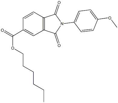 hexyl 2-(4-methoxyphenyl)-1,3-dioxoisoindoline-5-carboxylate Structural