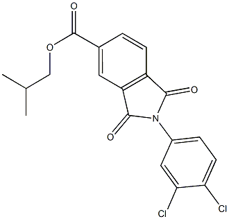 isobutyl 2-(3,4-dichlorophenyl)-1,3-dioxoisoindoline-5-carboxylate Structural