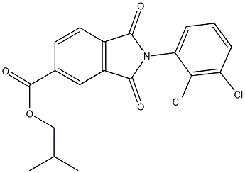 isobutyl 2-(2,3-dichlorophenyl)-1,3-dioxo-5-isoindolinecarboxylate Structural