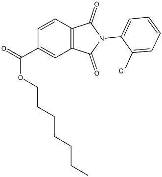 heptyl 2-(2-chlorophenyl)-1,3-dioxoisoindoline-5-carboxylate Structural