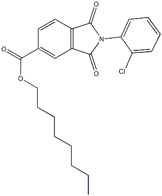 octyl 2-(2-chlorophenyl)-1,3-dioxoisoindoline-5-carboxylate Structural