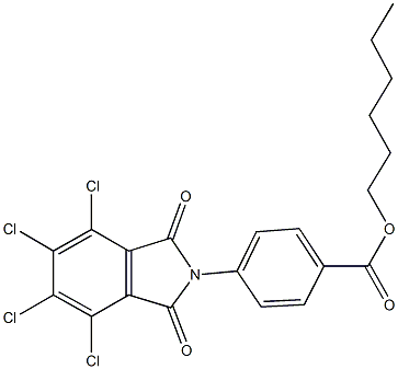 hexyl 4-(4,5,6,7-tetrachloro-1,3-dioxo-1,3-dihydro-2H-isoindol-2-yl)benzoate Structural