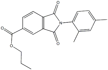 propyl 2-(2,4-dimethylphenyl)-1,3-dioxo-5-isoindolinecarboxylate Structural