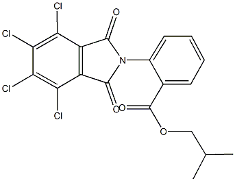 isobutyl 2-(4,5,6,7-tetrachloro-1,3-dioxo-1,3-dihydro-2H-isoindol-2-yl)benzoate Structural