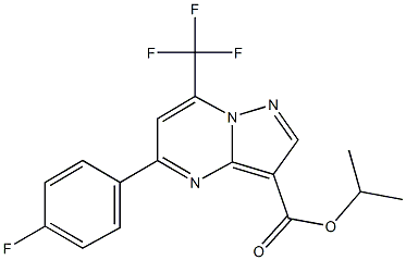 isopropyl 5-(4-fluorophenyl)-7-(trifluoromethyl)pyrazolo[1,5-a]pyrimidine-3-carboxylate Structural