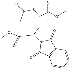 dimethyl 2-(acetylsulfanyl)-4-(1,3-dioxo-1,3-dihydro-2H-isoindol-2-yl)pentanedioate Structural