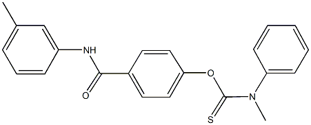 O-[4-(3-toluidinocarbonyl)phenyl] methyl(phenyl)thiocarbamate Structural
